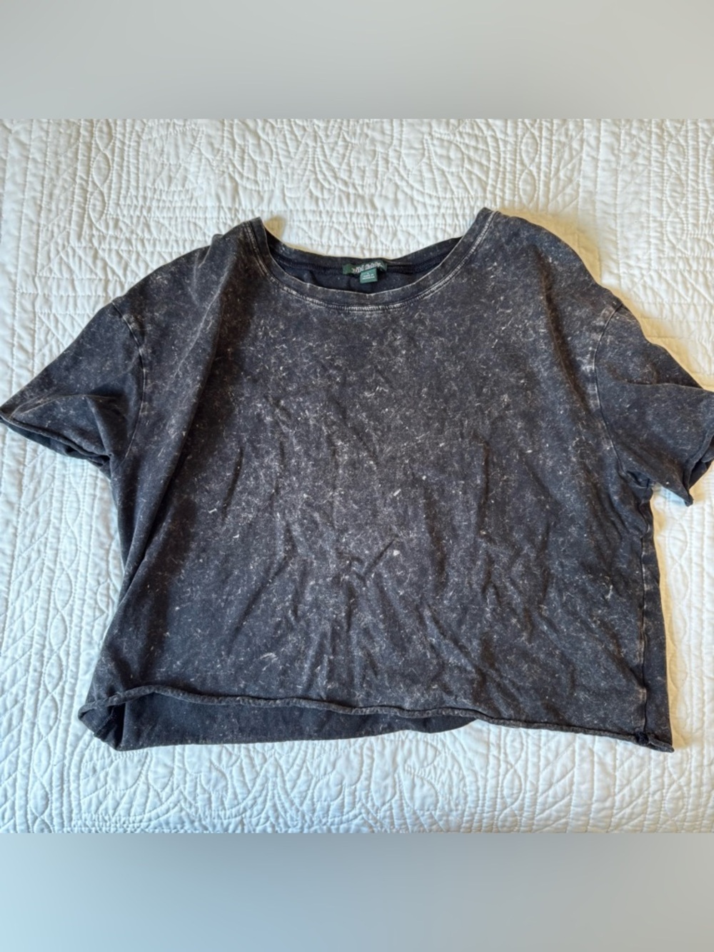 wild fable Washed Black Cropped Tee